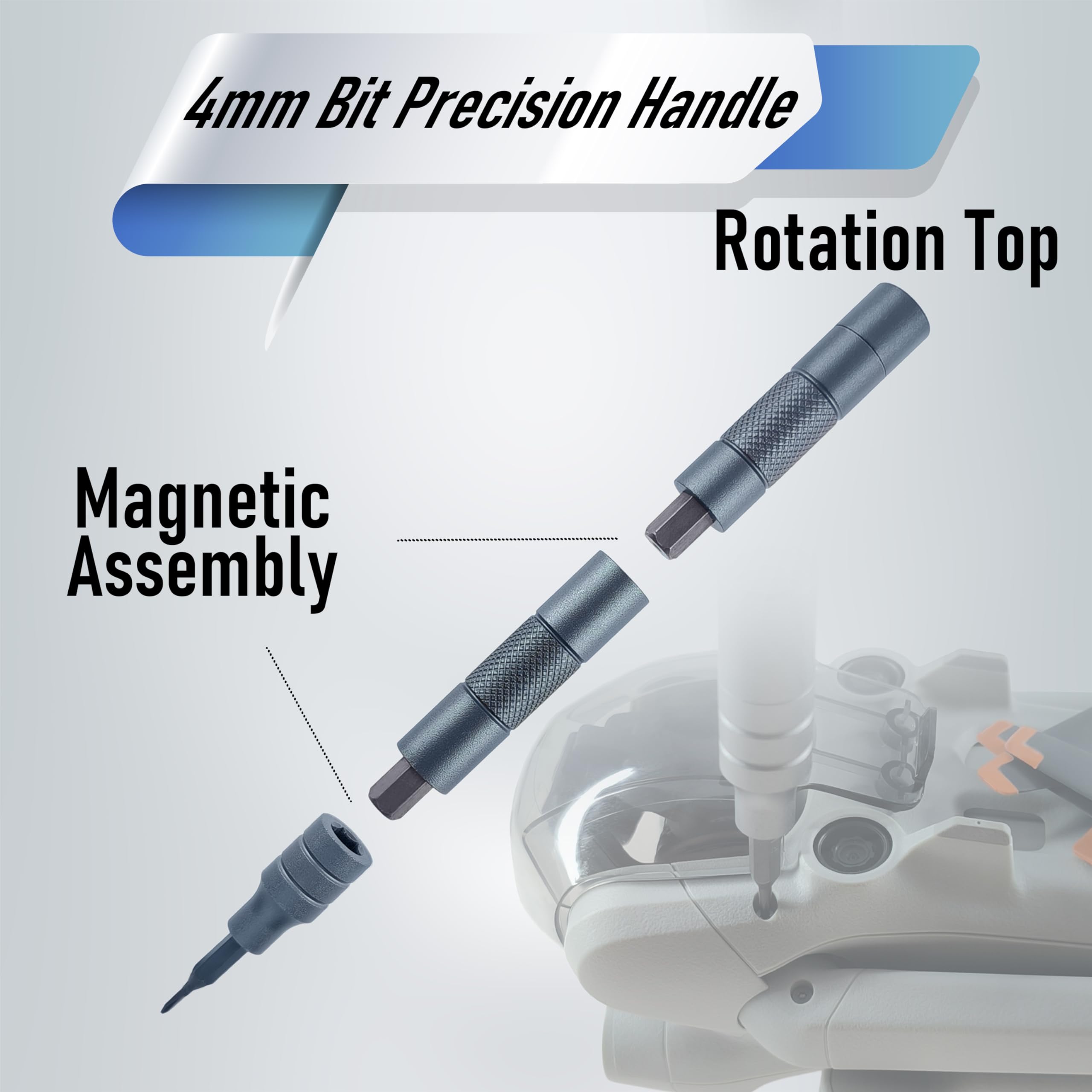 4mm Bit Precision Handle  
Rotation Top  
Magnetic Assembly