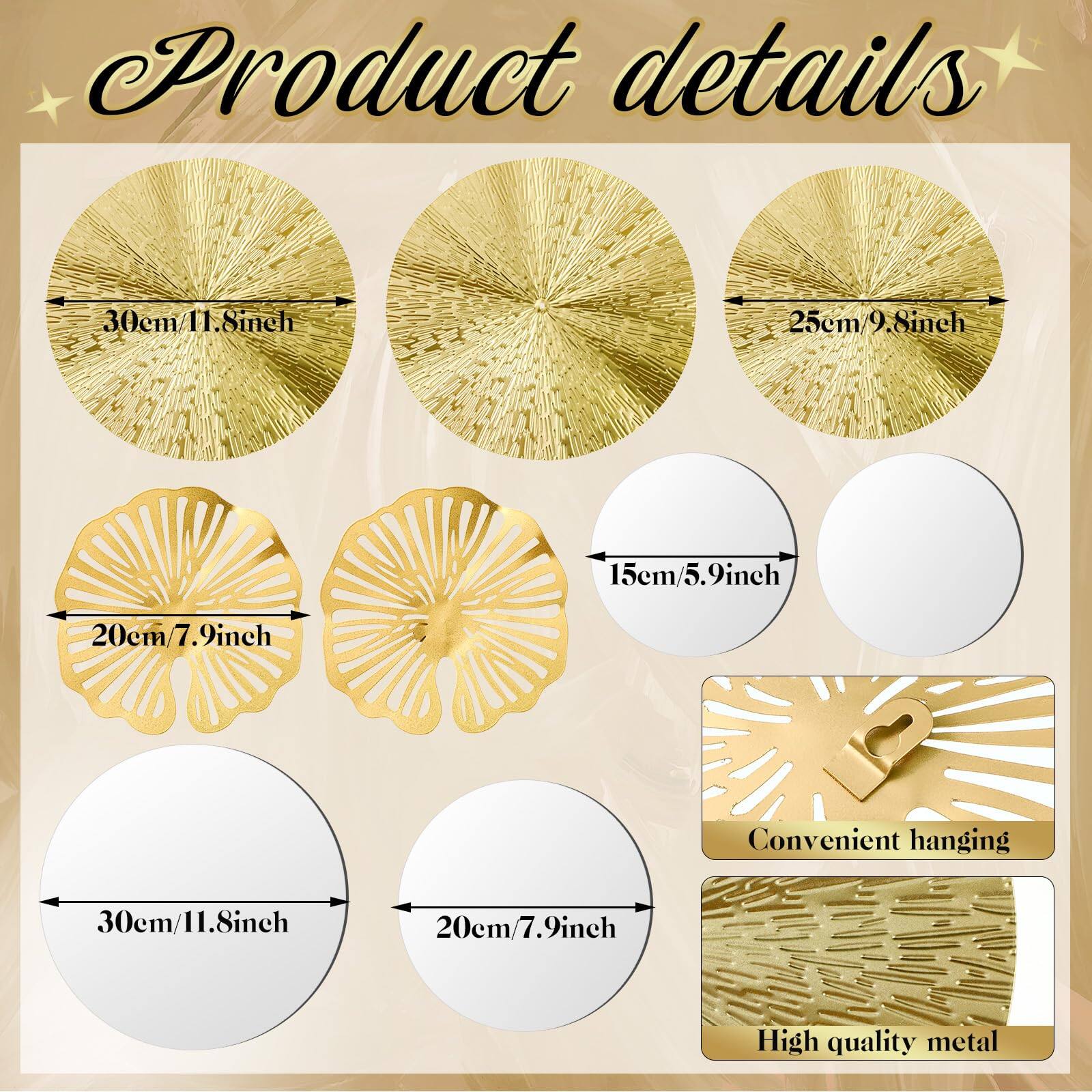 Product details

- 30cm/11.8inch
- 25cm/9.8inch
- 20cm/7.9inch
- 15cm/5.9inch

Convenient hanging

High quality metal