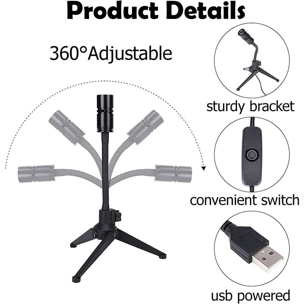 Product Details

- 360° Adjustable
- Sturdy bracket
- Convenient switch
- USB powered