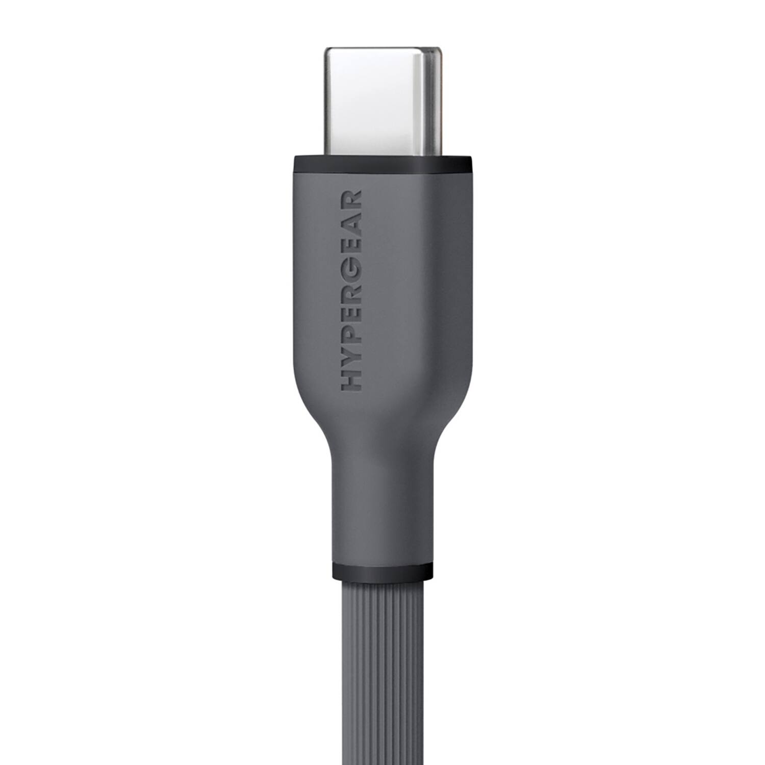 Angle. HyperGear - Flexi Pro USB-C to USB-C Soft-Touch Silicone Fast Charge and Sync Cable 10 Ft.
