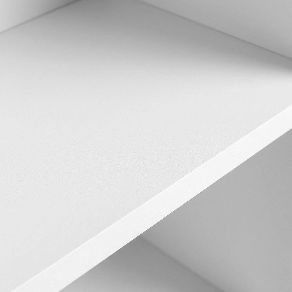 Alt View 1. FurniFact - Wood 4-Tier Open Shelf Closet and Clothing Storage Organizer - White.