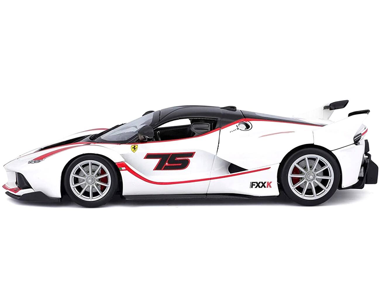 Alt View 1. Bburago - Ferrari Racing FXX-K #75 White 1/24 Diecast Model Car by Bburago.