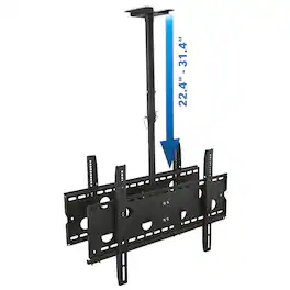 Mount-It! - Dual-Sided TV Ceiling Mount, Front & Back Display, Swivel & Tilt, Fits 37"–75" TVs - Black