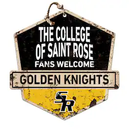 Jardine - Saint Rose Golden Knights 20" x 20" Fans Welcome Badge Sign - Black