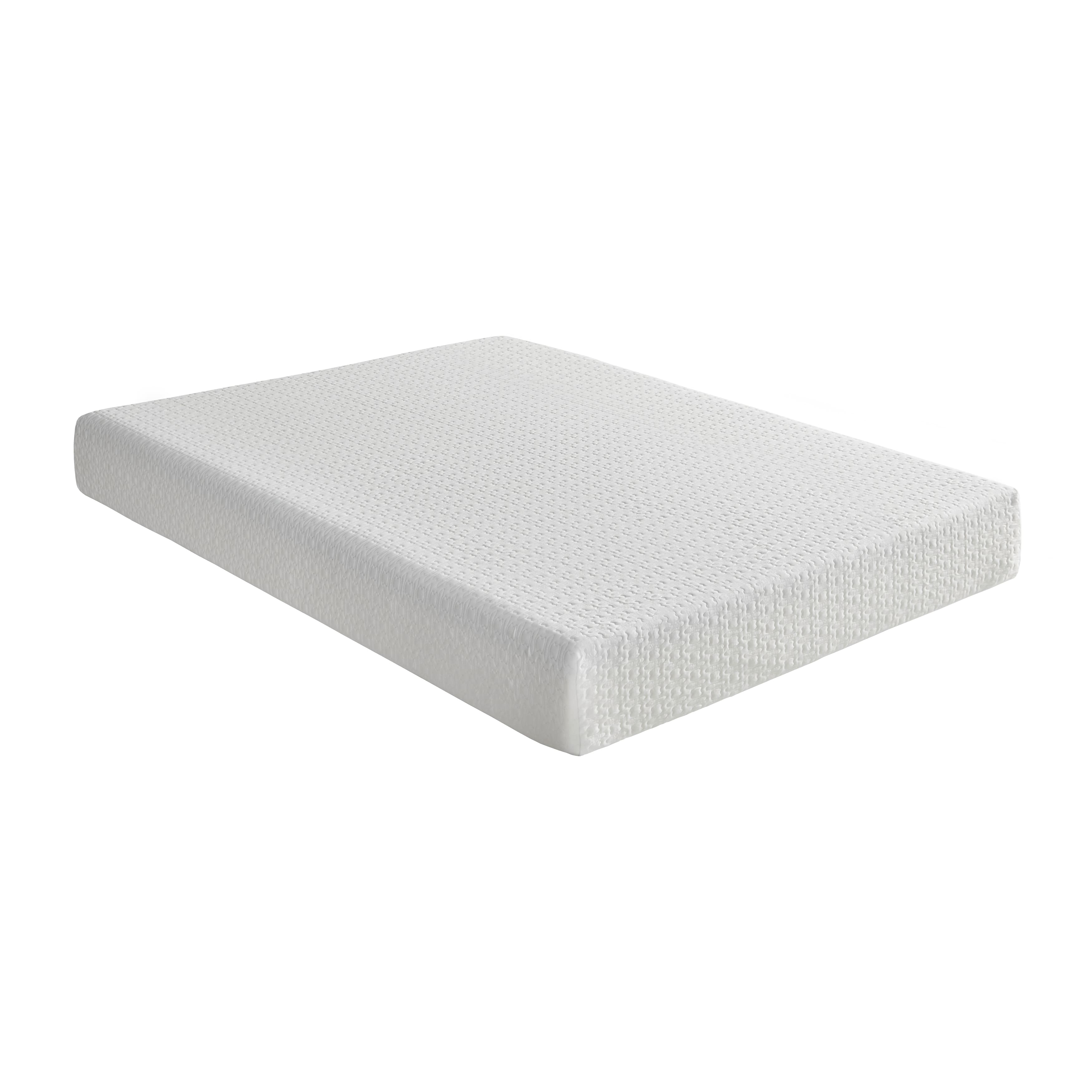 TinyHomie - 8-inch Full Size Bed Mattress Gel-Infused Memory Foam Mattress Firm Mattress in a Box - White