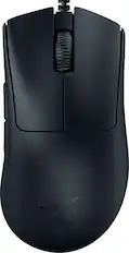 Front. Razer - Razer DeathAdder V3 Lightweight Optical Gaming Mouse with 8K Hz HyperPolling Technology - Black.