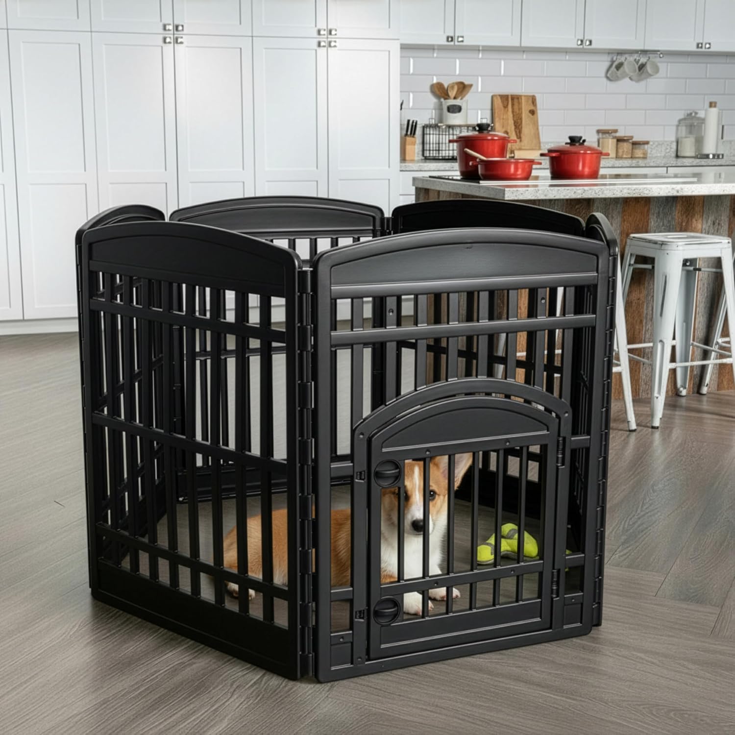 Alt View 8. IRIS USA - IRIS USA 34" 6-Panel Dog Playpen with Door.