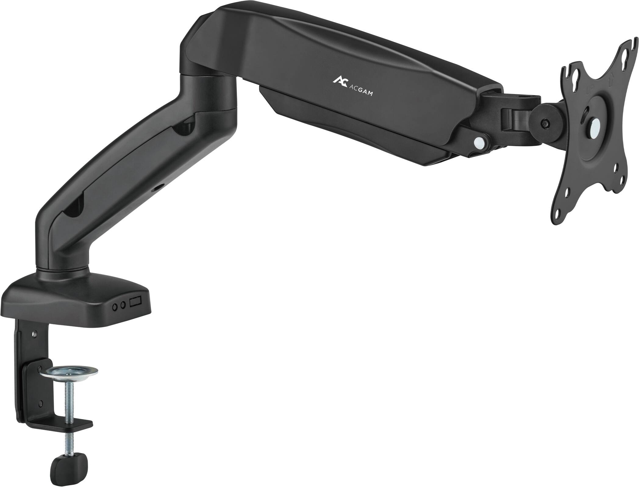 Alt View 12. ACGAM - Single Monitor Arm, Fully Adjustable Spring-Assisted Monitor Desk Mount for Computer Screen 17-32 Inch and 4.4-19.8 lbs - Matte Black.