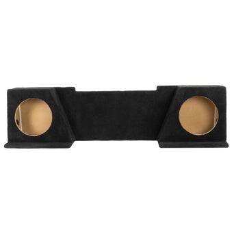 Left. NVX - 2008-2013 Silverado/Sierra Extended Cab - Custom-Fit Empty Dual 12" Sealed Subwoofer Enclosure - Black.