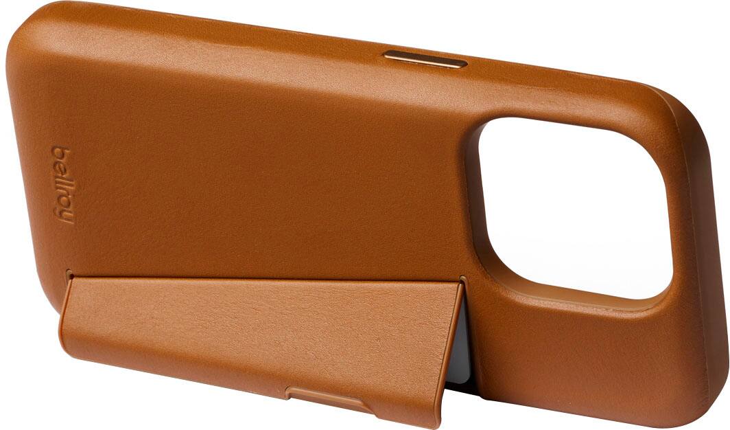 Alt View 1. Bellroy - iPhone 15 Pro Max Leather Phone Case - 3 Card - Terracotta.