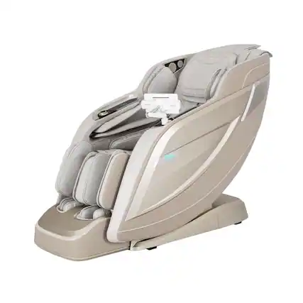 Front. Osaki - Titan - 8500 Max 4D Zero Gravity Massage Chair with Dual Rail System - Taupe.