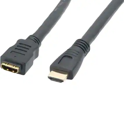 Front. Sanoxy - 25ft CL2 Rated HDMI M/F Extension Cable with Ethernet 24AWG - Black.