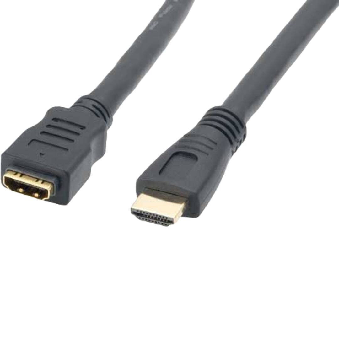 Sanoxy - 25ft CL2 Rated HDMI M/F Extension Cable with Ethernet 24AWG - Black