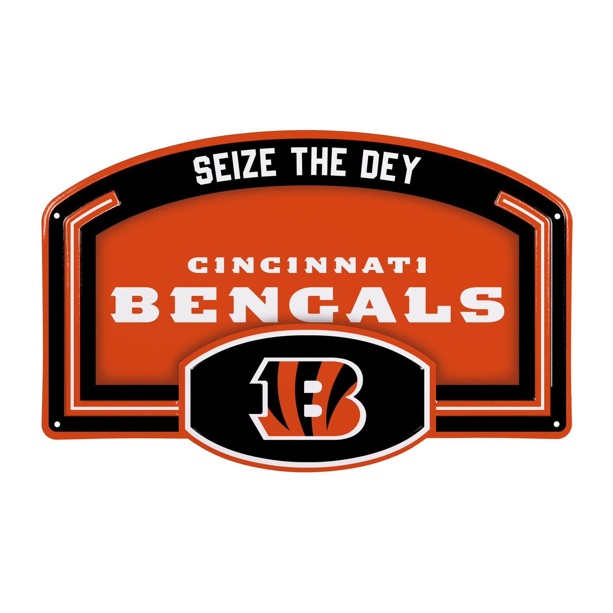 Cincinnati Bengals 11" x 17" Embossed USA Steel Buckle Wall Sign