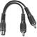 Front. Dynex™ - RCA Y Audio Adapter - Black.