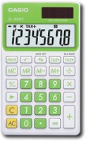 Casio - Sl300Vcgnsih Solar Wallet Calculator With 8-Digit Display - Green - Front_Zoom