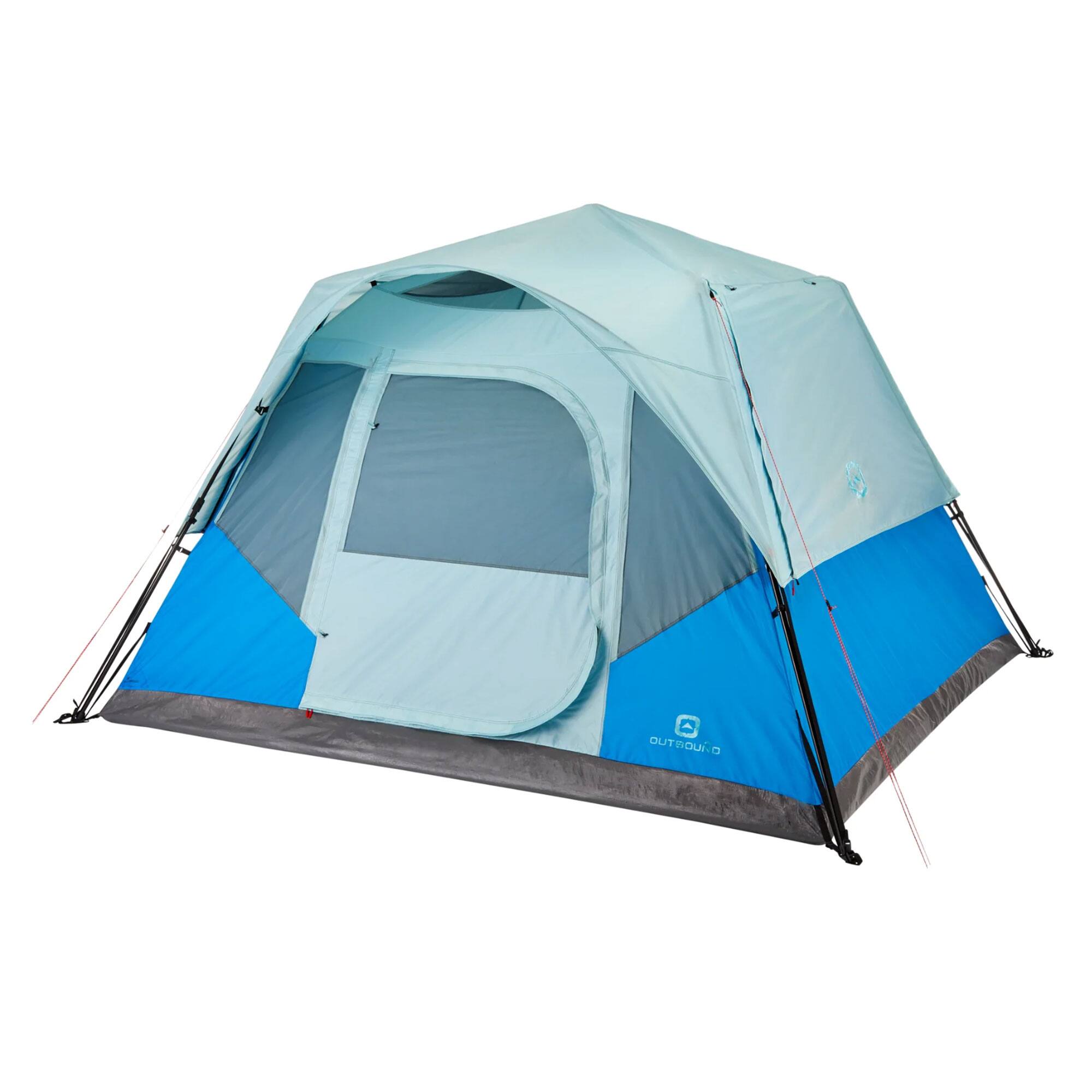 Alt View 4. Outbound - Outbound QuickCamp 6 Person 3 Season Cabin Tent with Rainfly and Carry Bag, Blue - Multi.