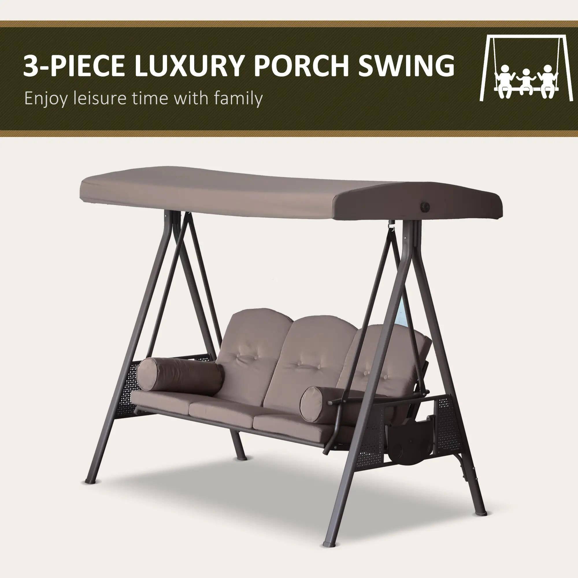 3-PIECE LUXURY PORCH SWING
Enjoy leisure time with family