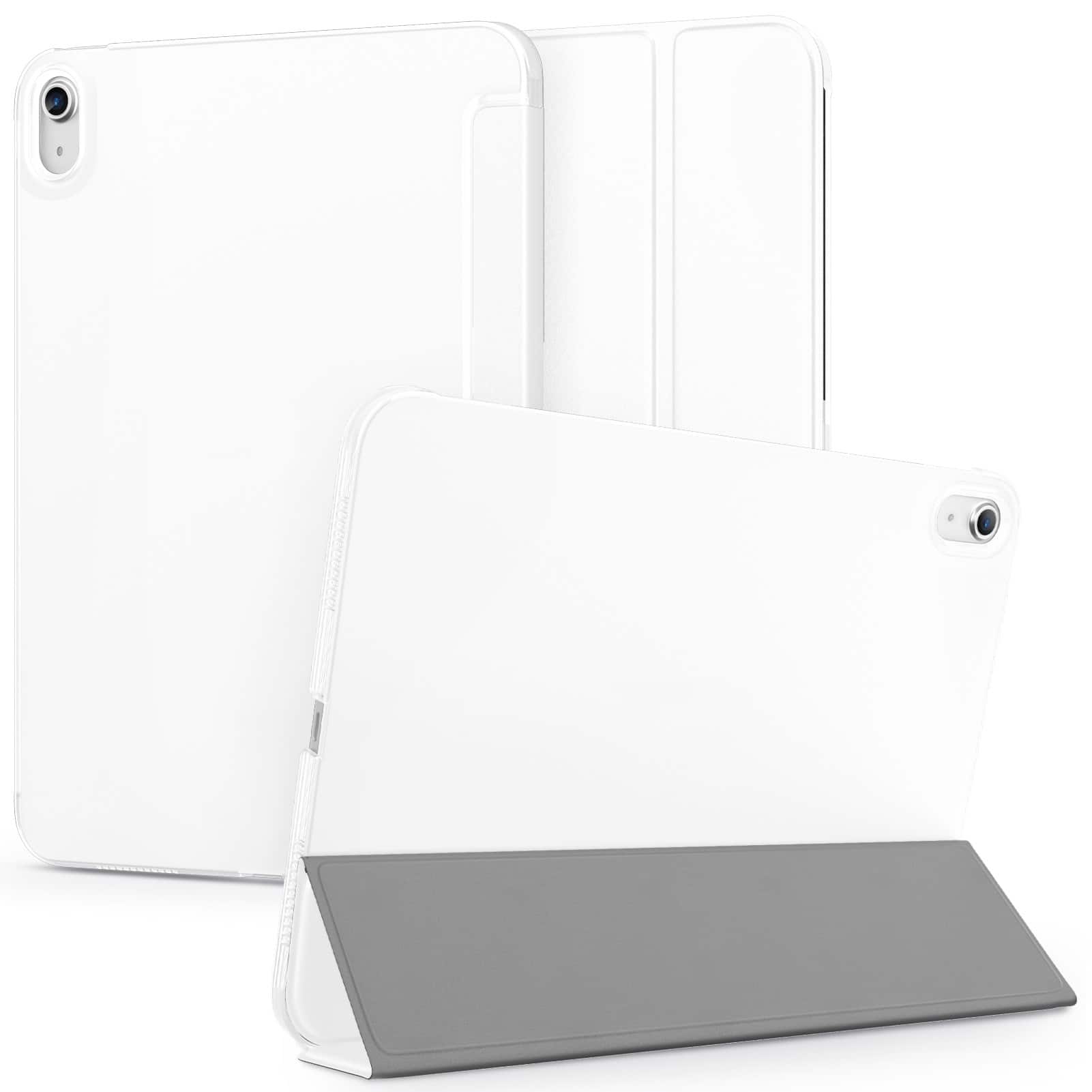 Front. DTTO - Case for iPad (A16) 11th Gen11- Inch 2025, for iPad 10th Gen 2022 ,Matte Frosted Shockproof Back ,Auto Sleep/Wake - white.