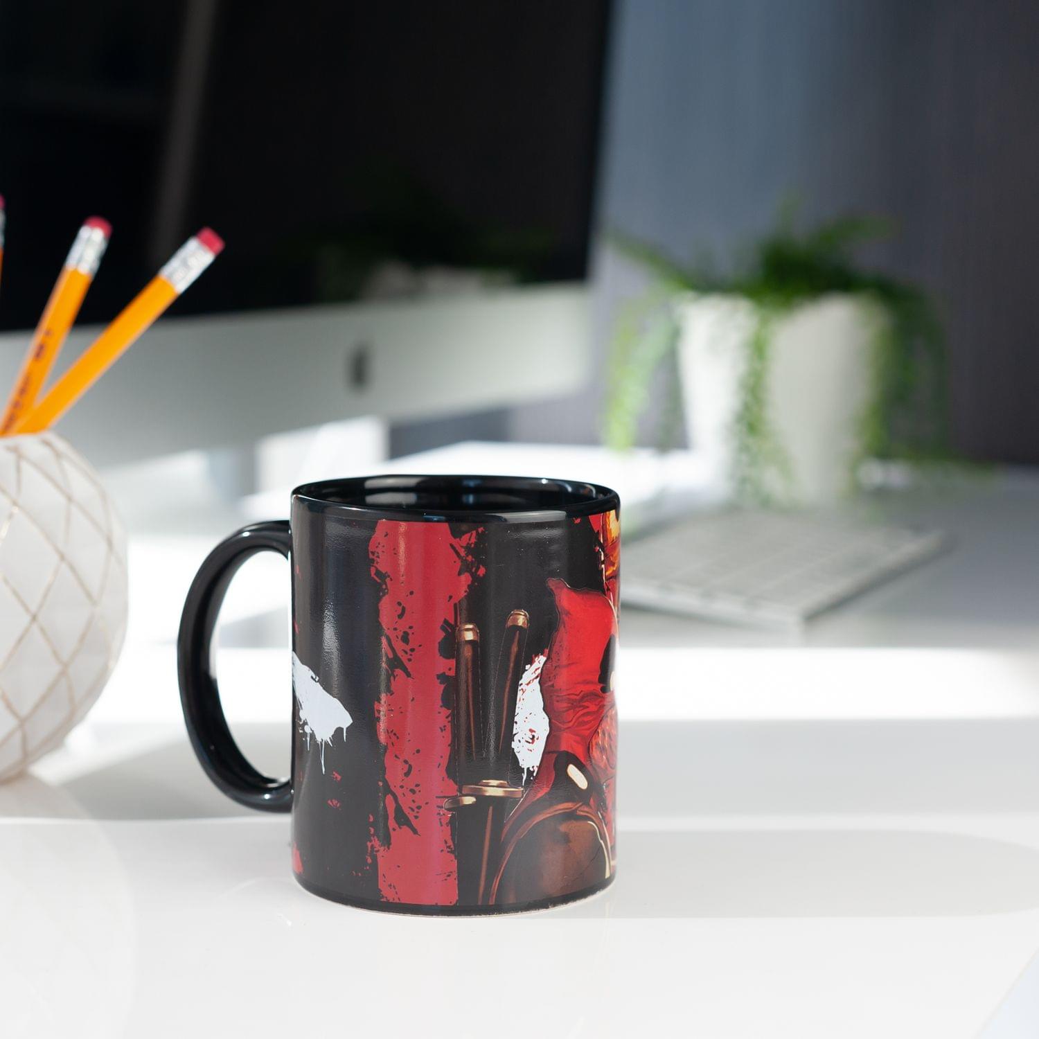 Alt View 4. Marvel - Dead Pool Costume | Dead Pool Atomic Changa Ceramic Coffee Mug | 12 oz - Black.