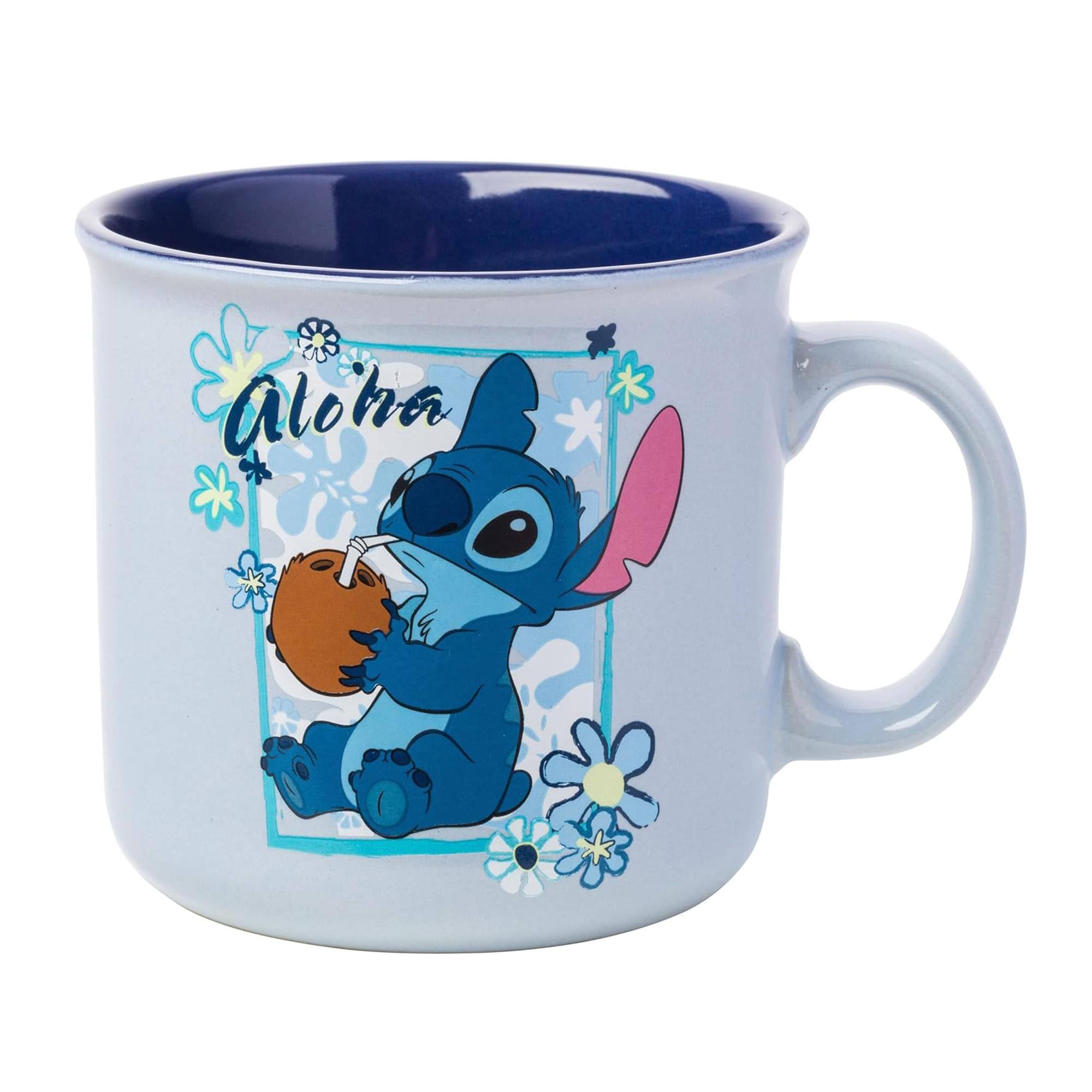 "Silver Buffalo - Disney Lilo & Stitch ""Aloha"" Ceramic Camper Mug | Holds 20 Ounces - Blue" price history on PriceWatchPro