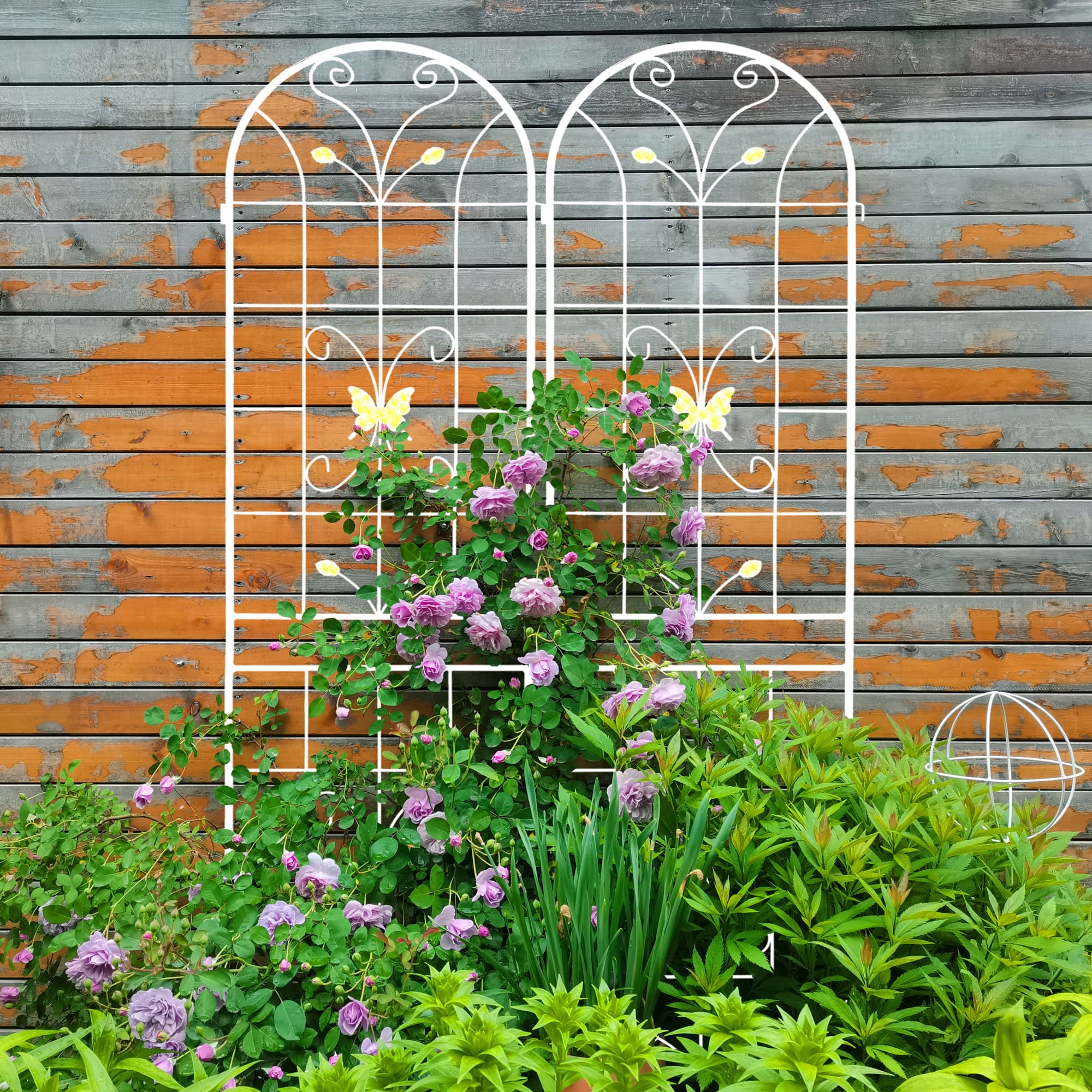 Loheer - Rustproof Metal Garden Trellis 7.2 x 1.6 ft 4 Pack - Cream White price history on PriceWatchPro
