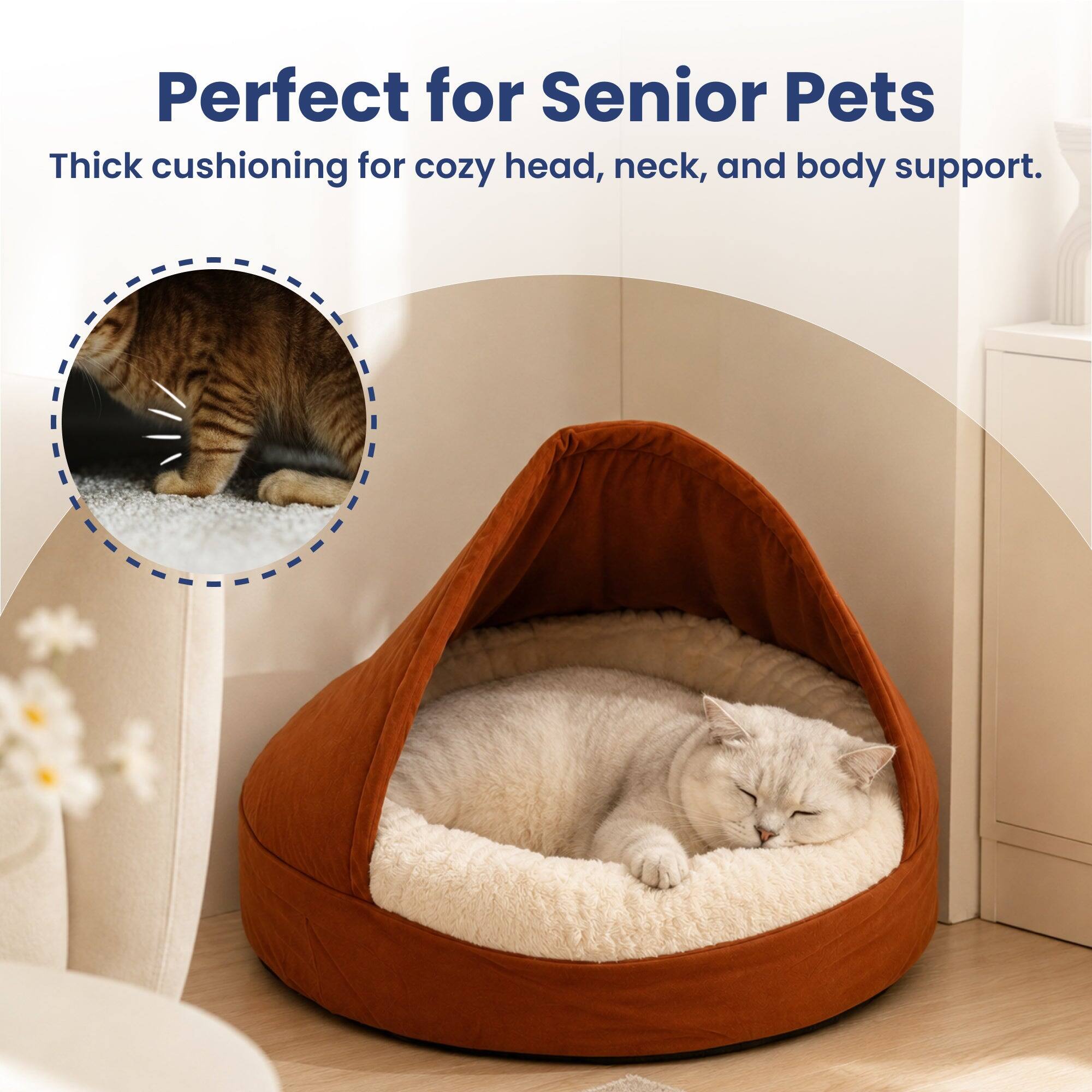 Perfect for Senior Pets  
Thick cushioning for cozy head, neck, and body support.