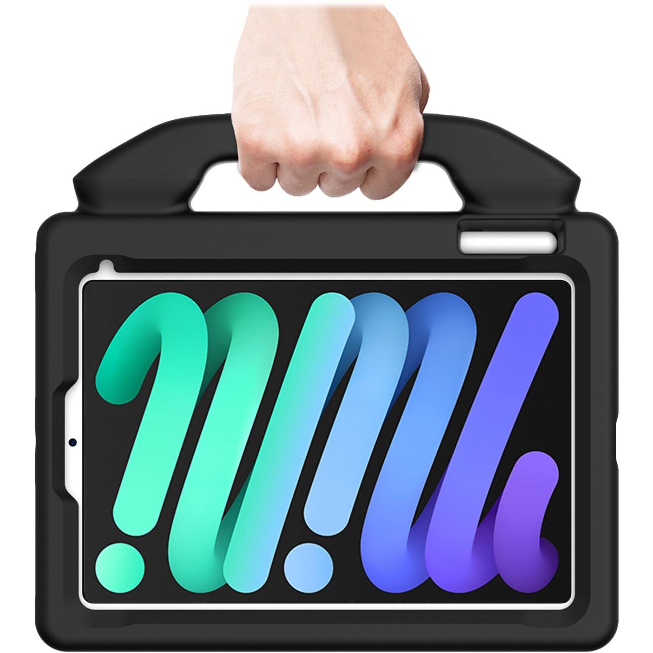 Alt View 12. SaharaCase - YES! Series KidProof Case for Apple iPad mini (A17 Pro) and Apple iPad mini (6th Generation 2021) - Black.