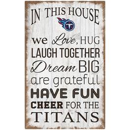 Fan Creations - Tennessee Titans 11'' x 19'' Team In This House Sign - Multicolor