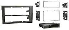 Front. Metra - Dash Kit for Select 2002-2009 Audi A4 DIN DDIN - Black.