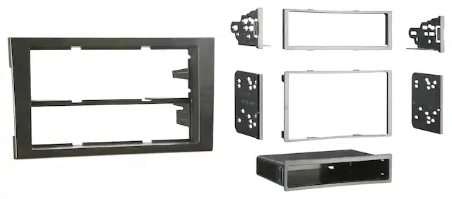 Front. Metra - Dash Kit for Select 2002-2009 Audi A4 DIN DDIN - Black.