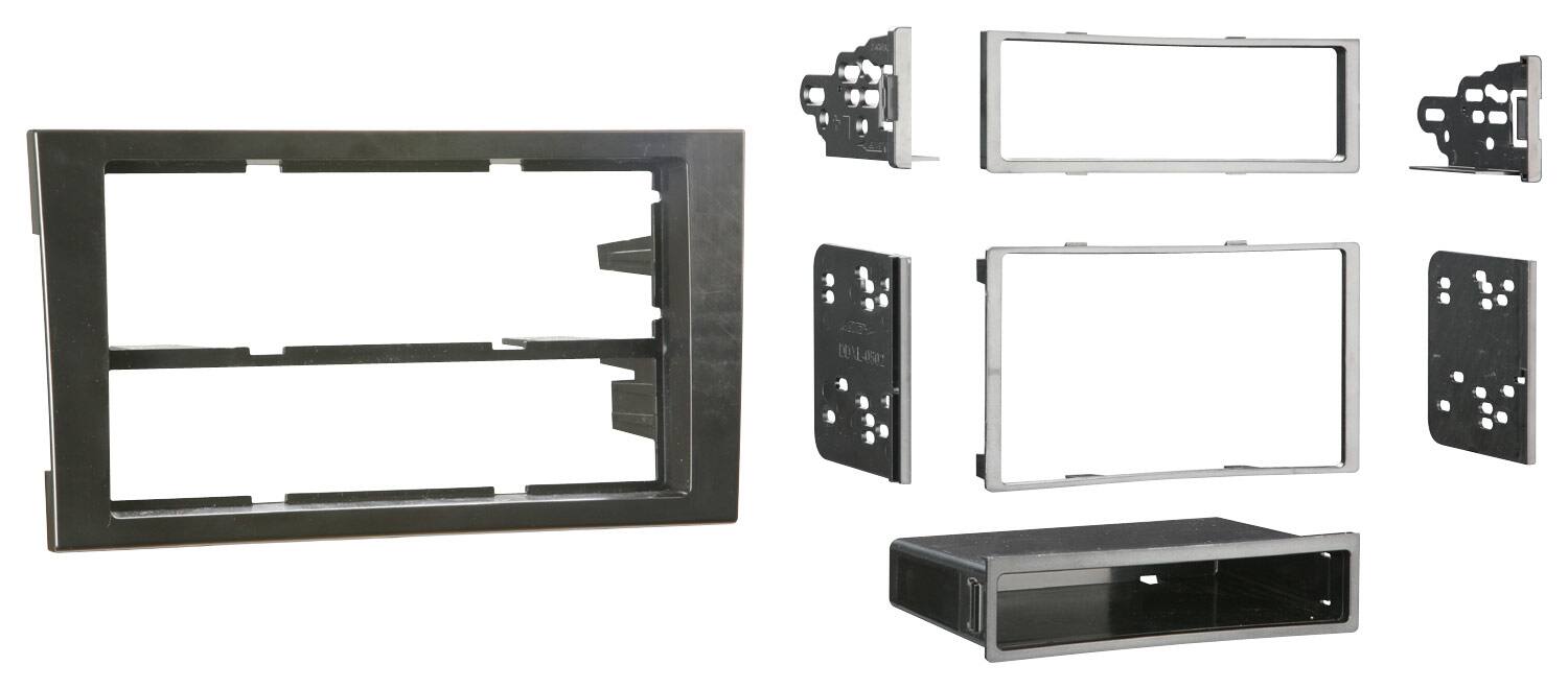 Front. Metra - Dash Kit for Select 2002-2009 Audi A4 DIN DDIN - Black.