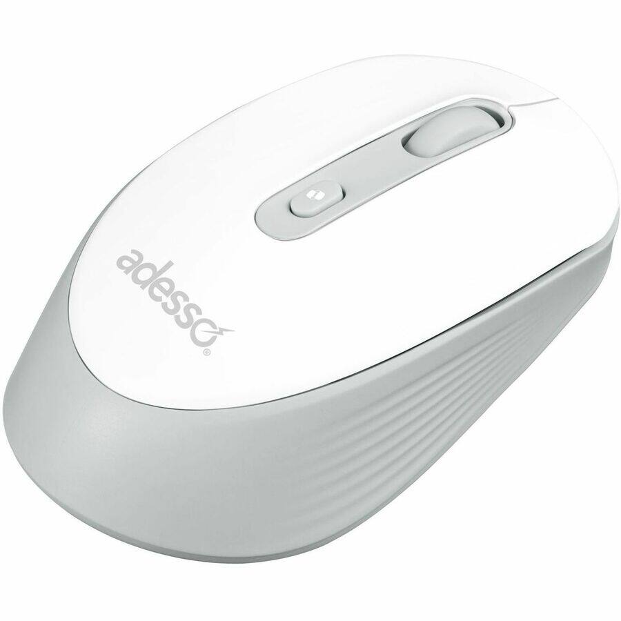 Alt View 5. Adesso - Adesso Wireless Mouse with AI CoPilot Shortcut Button (White) - Optical - Wireless - 30 ft - Radio Frequency - 2.40 GHz - White.