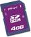 Angle Standard. PNY Technologies - 4GB Secure Digital High Capacity (SDHC) Class 2 Memory Card - Purple.