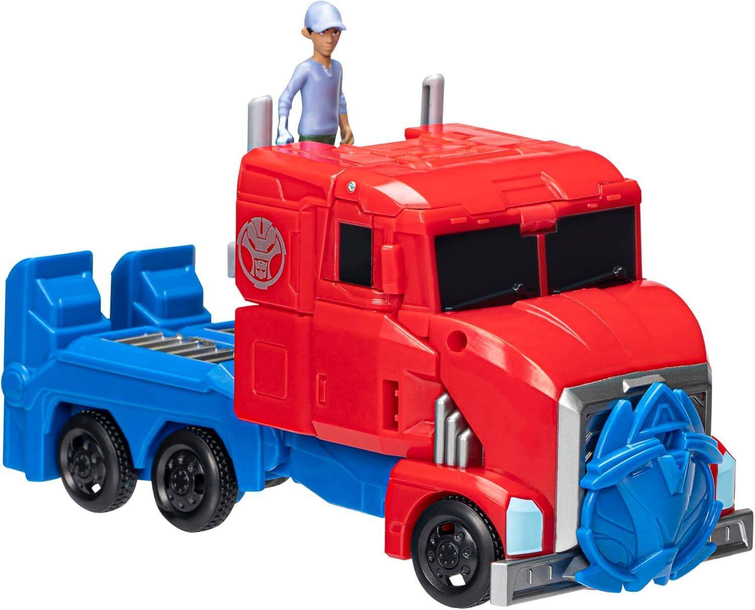Alt View 1. Transformers - Transformers Toys EarthSpark Spin Changer Optimus Prime 8-Inch Action Figure.