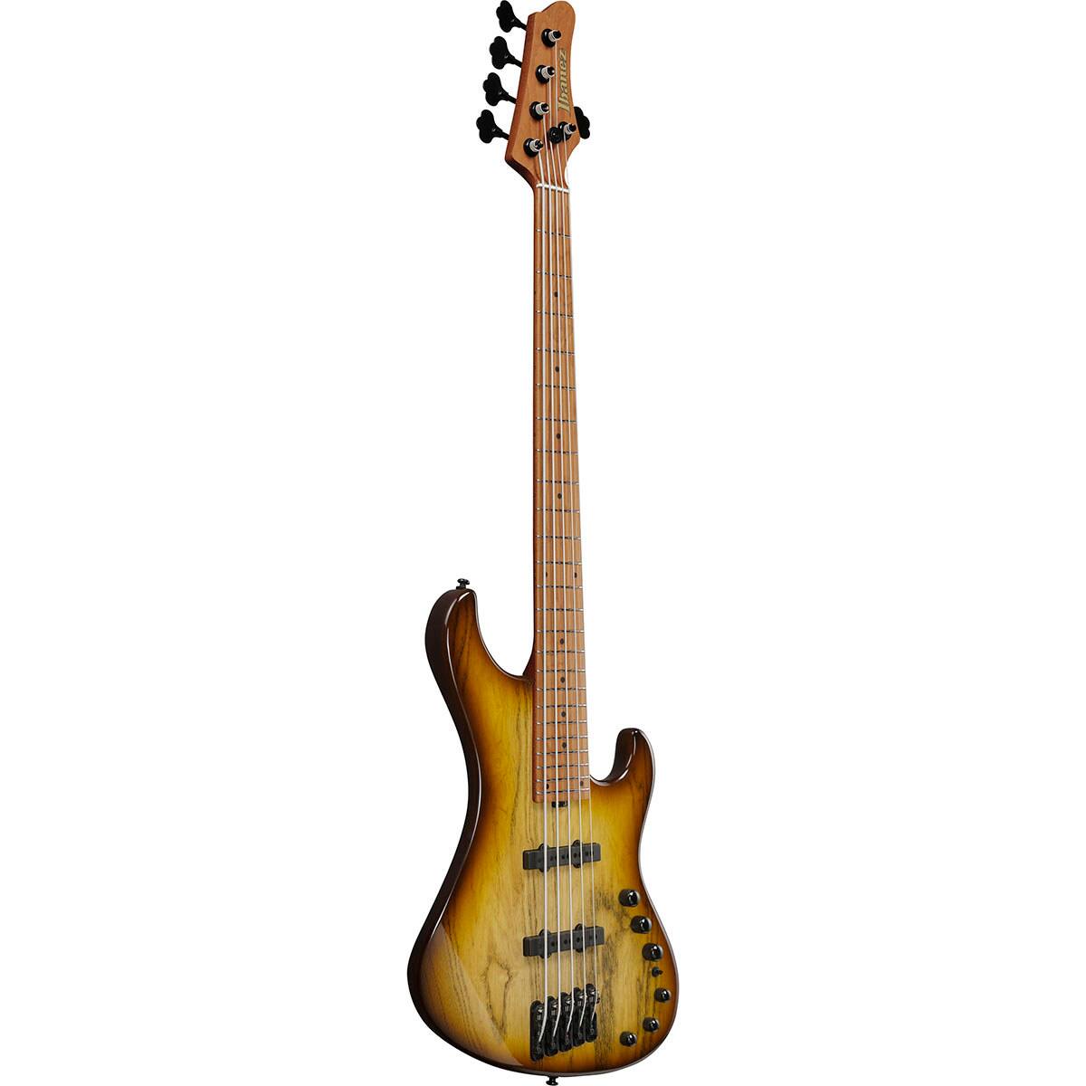 Alt View 2. Ibanez - Ibanez MDM Mode Series MDM1305 5-String Electric Bass Guitar, Natural Stained Amber Burst.