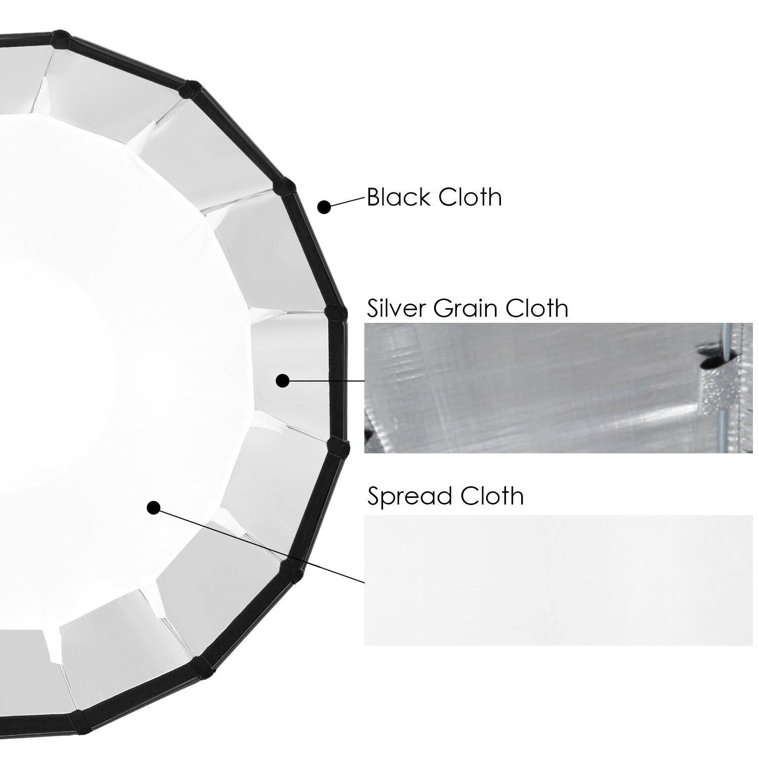 Black Cloth  
Silver Grain Cloth  
Spread Cloth