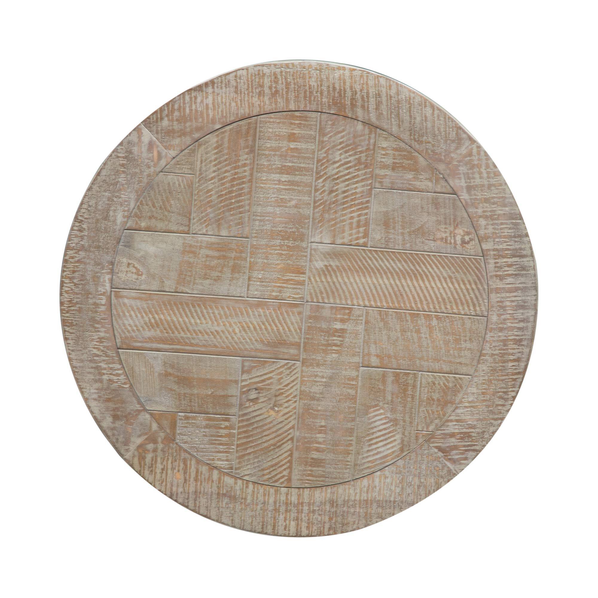 Alt View 2. Liberty Furniture Industries - Parkland Falls Round End Table in Weathered Taupe - Brown.