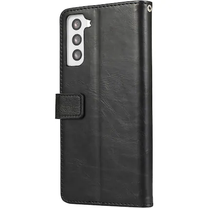 Left. SaharaCase - Folio Wallet Case for Samsung Galaxy S23 - Black.