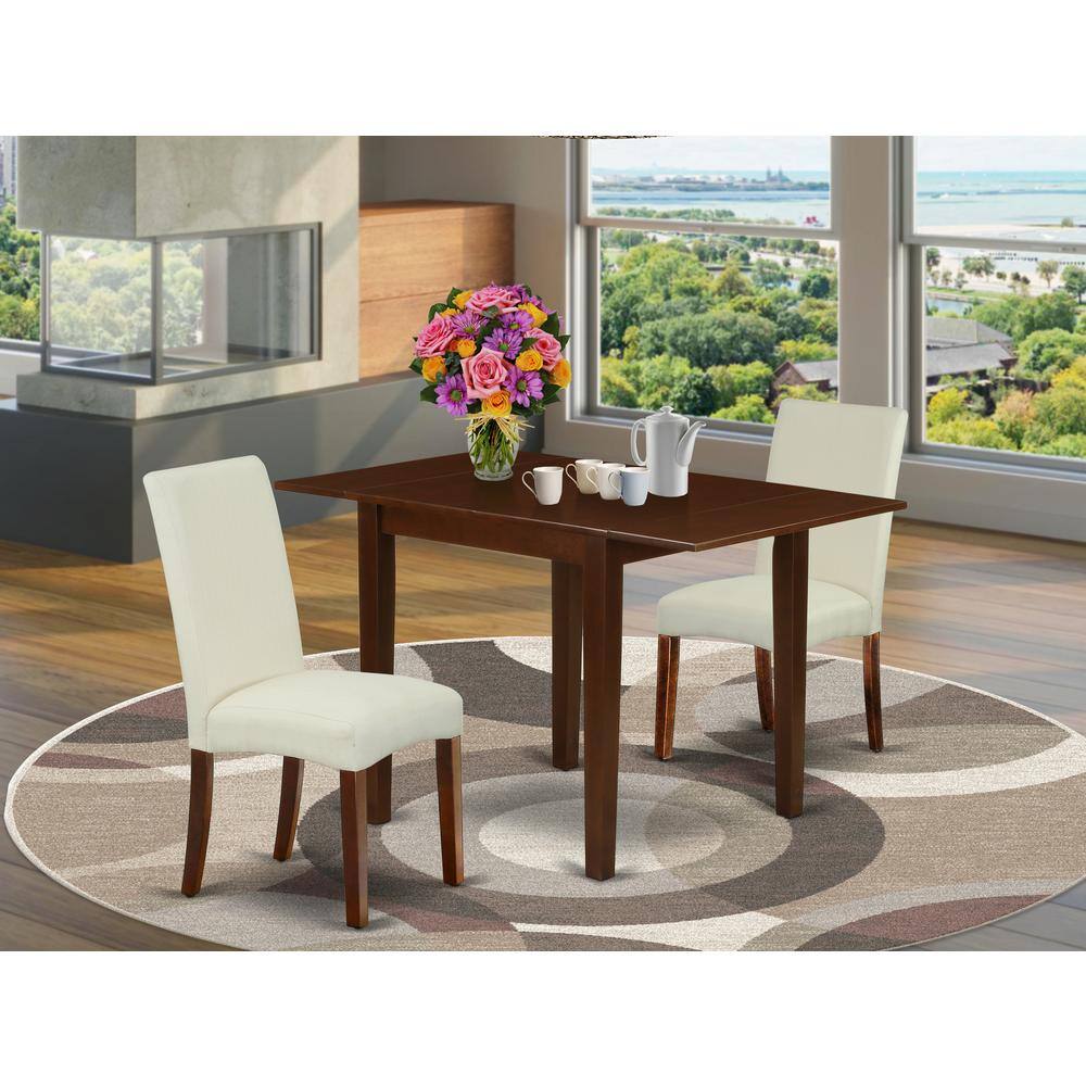 Angle. East West Furniture - Dining Room Set Mahogany - Brown.