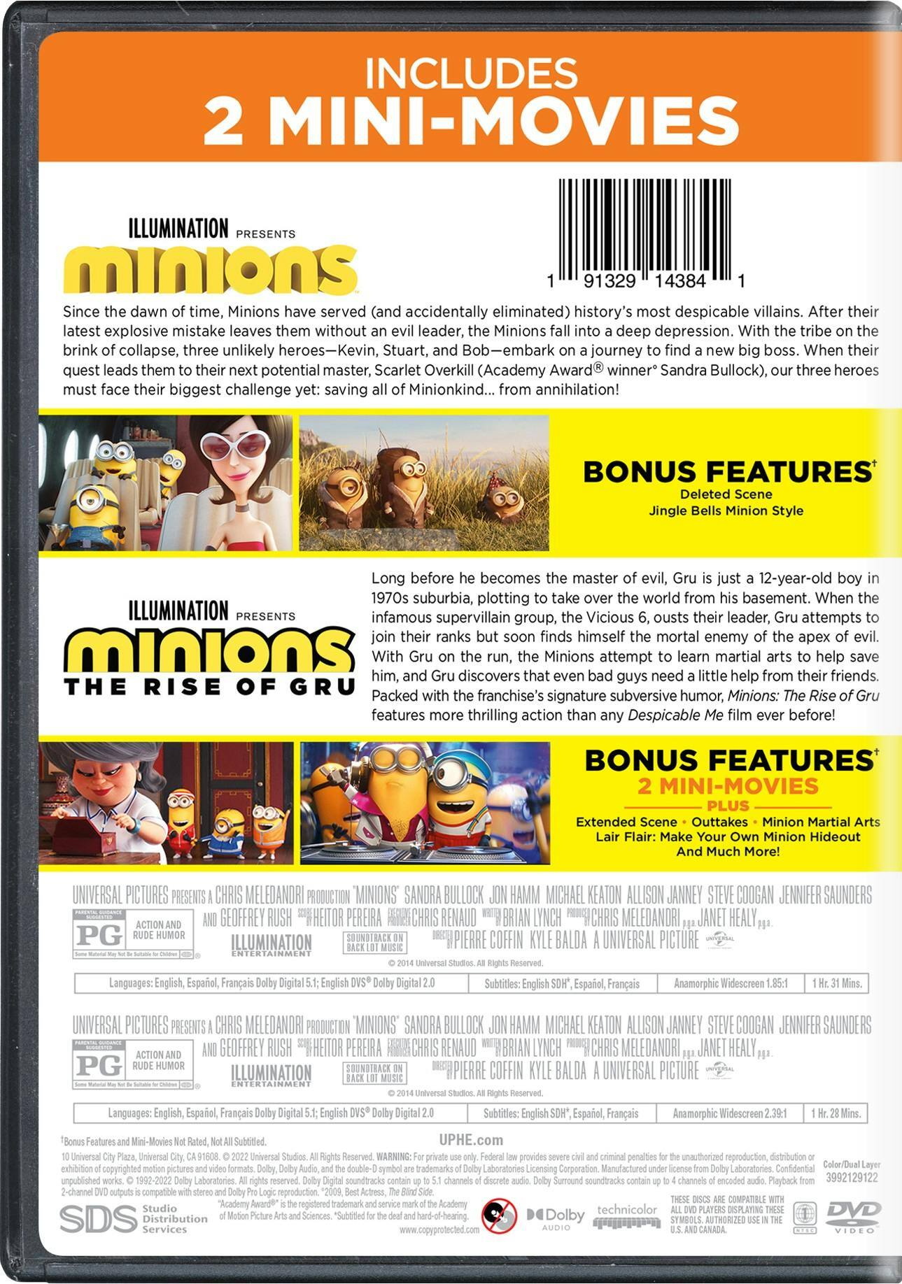 Back. Minions: 2-movie Collection (DVD Double Feature) [DVD].