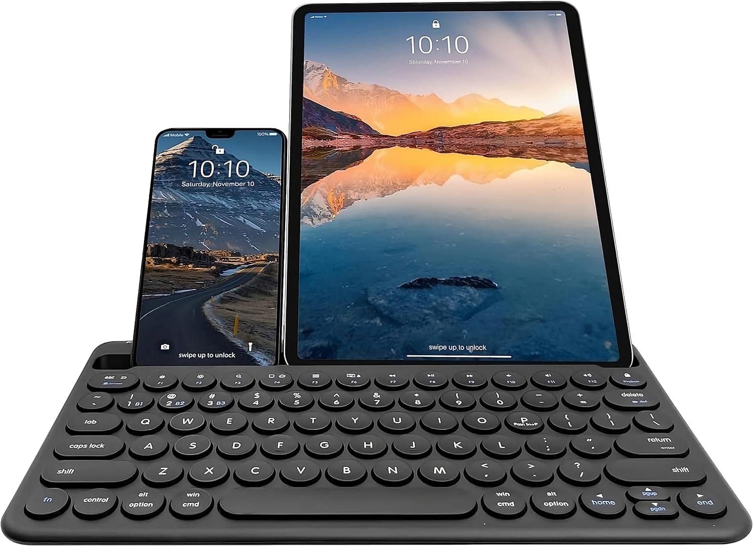 Macally - Bluetooth Keyboard for Tablet | Wireless Keyboard for iPad Mini/Air/Mini, iPhone - Black