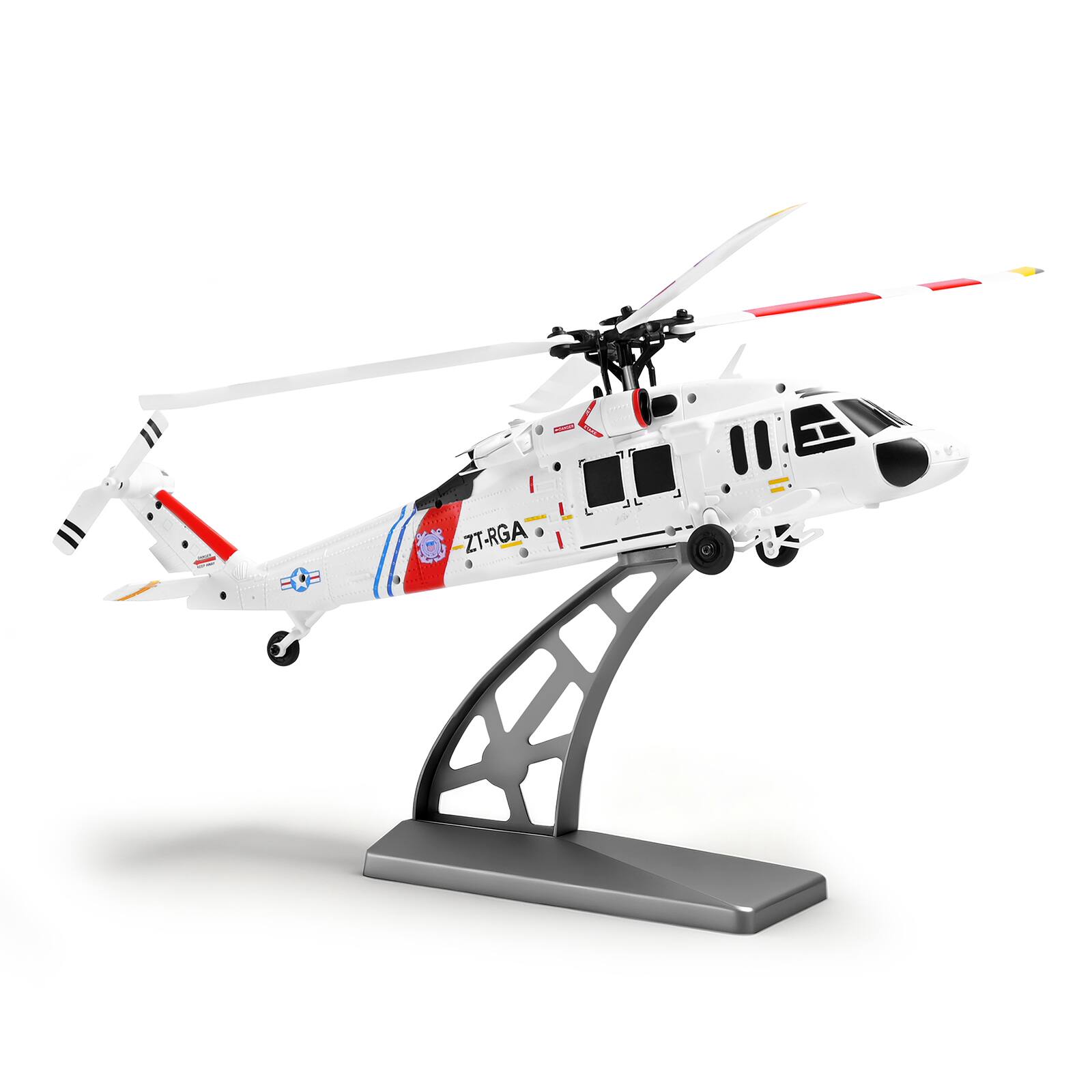 Alt View 7. Topteng - K270 UH-60L RC Helicopter –4CH Brushless,6-Axis Gyro,Altitude Hold,Optical Flow,Signal Loss Protection,Fit for Beginners - White.