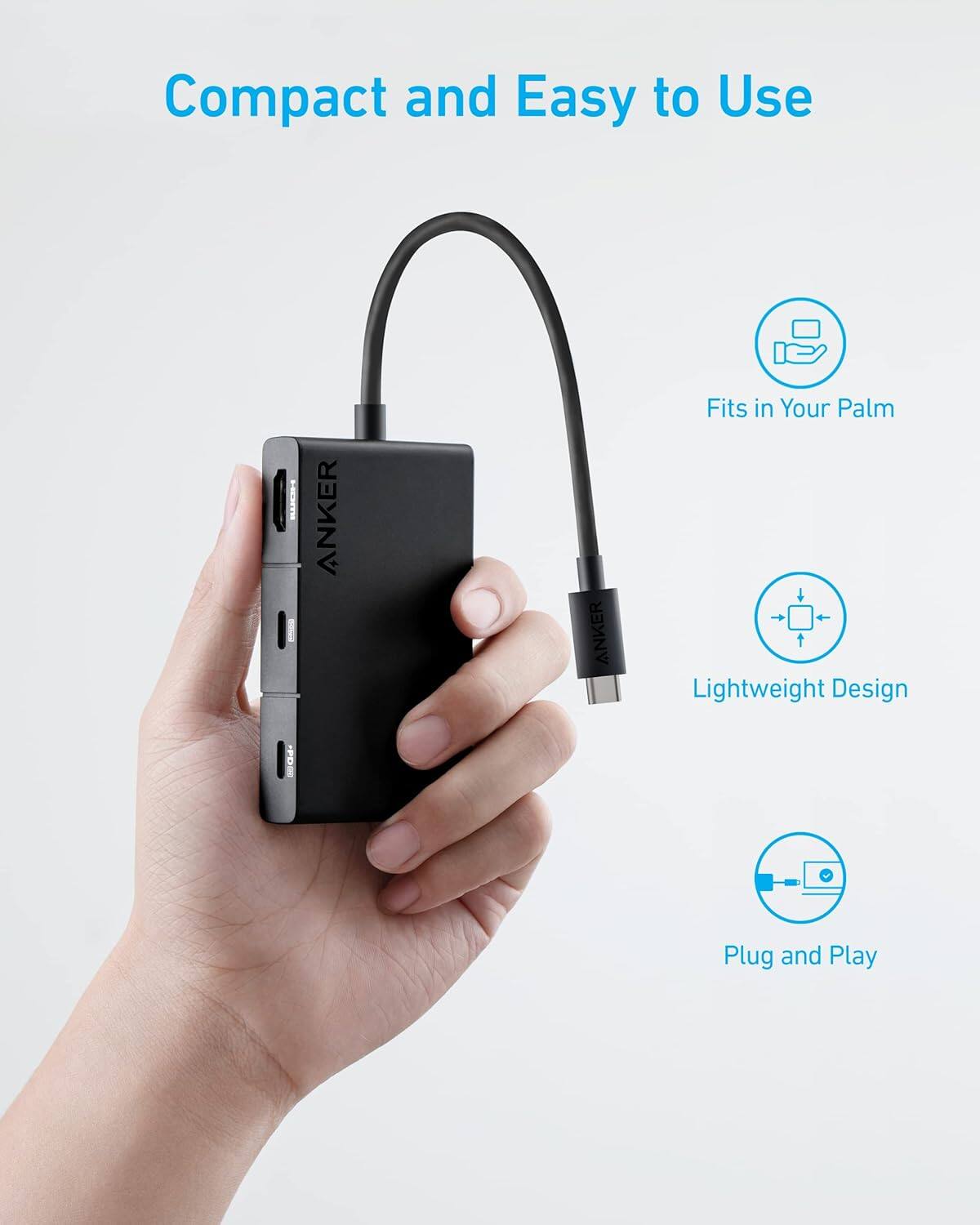 Compact and Easy to Use

- Fits in Your Palm
- Lightweight Design
- Plug and Play