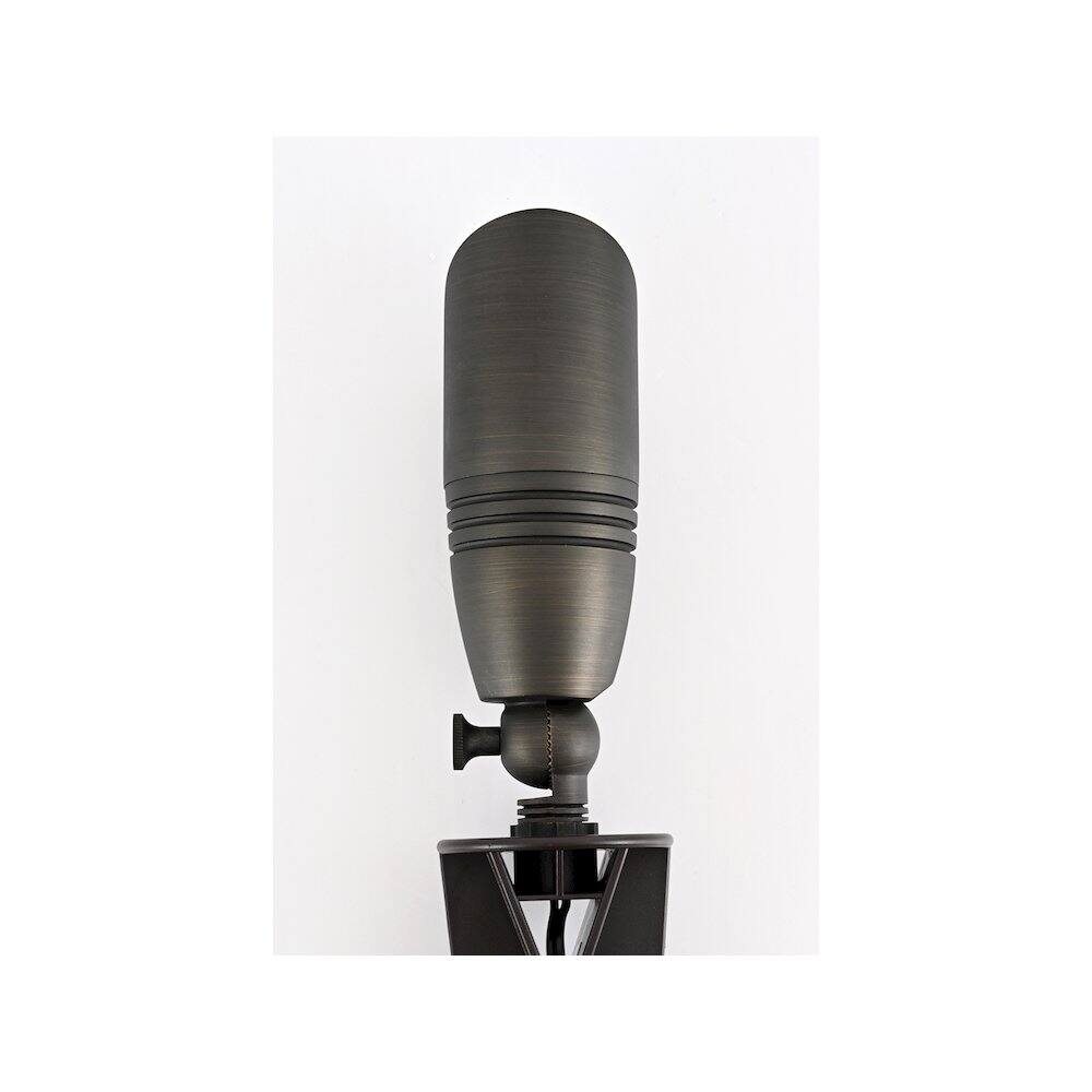 Alt View 1. Elitco Lighting - Outdoor 12V Cast Brass Spot Light, 3 inch Wide x 8.5 inch High - Dark Bronze.