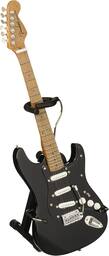 Axe Heaven Fender Stratocaster Black Finish with Black Pick Guard Mini Electric Guitar Replica - Collectibles