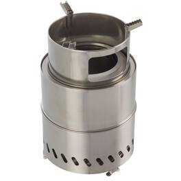 Wakeman Outdoors - Portable Camping Stove Wood Burning Fire Pit, 8” x 12.5” - Silver
