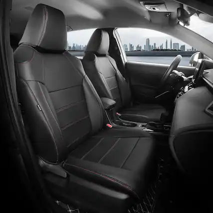 Front. COTTAGE - For Toyota Corolla Cross Seat Covers L Le Xle Custom Car Full Set Leather Suv Waterproof Cover Not Hybrid - 6 Pack.