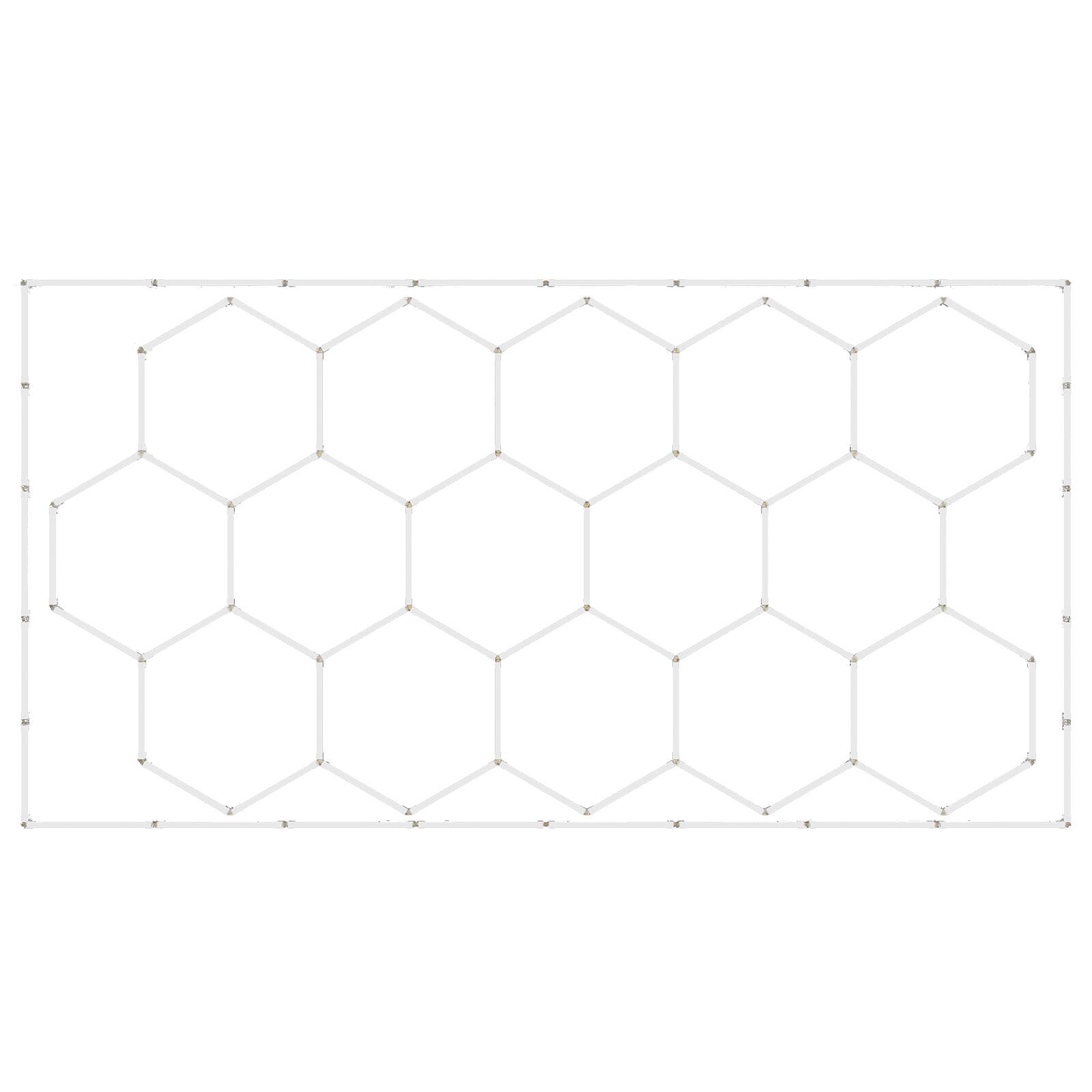 Alt View 5. VEVOR - Hexagon Garage Lights, 66300LM, 6500K 15 Grid Systems Honeycomb Hexagonal Garage LED Lights - White.