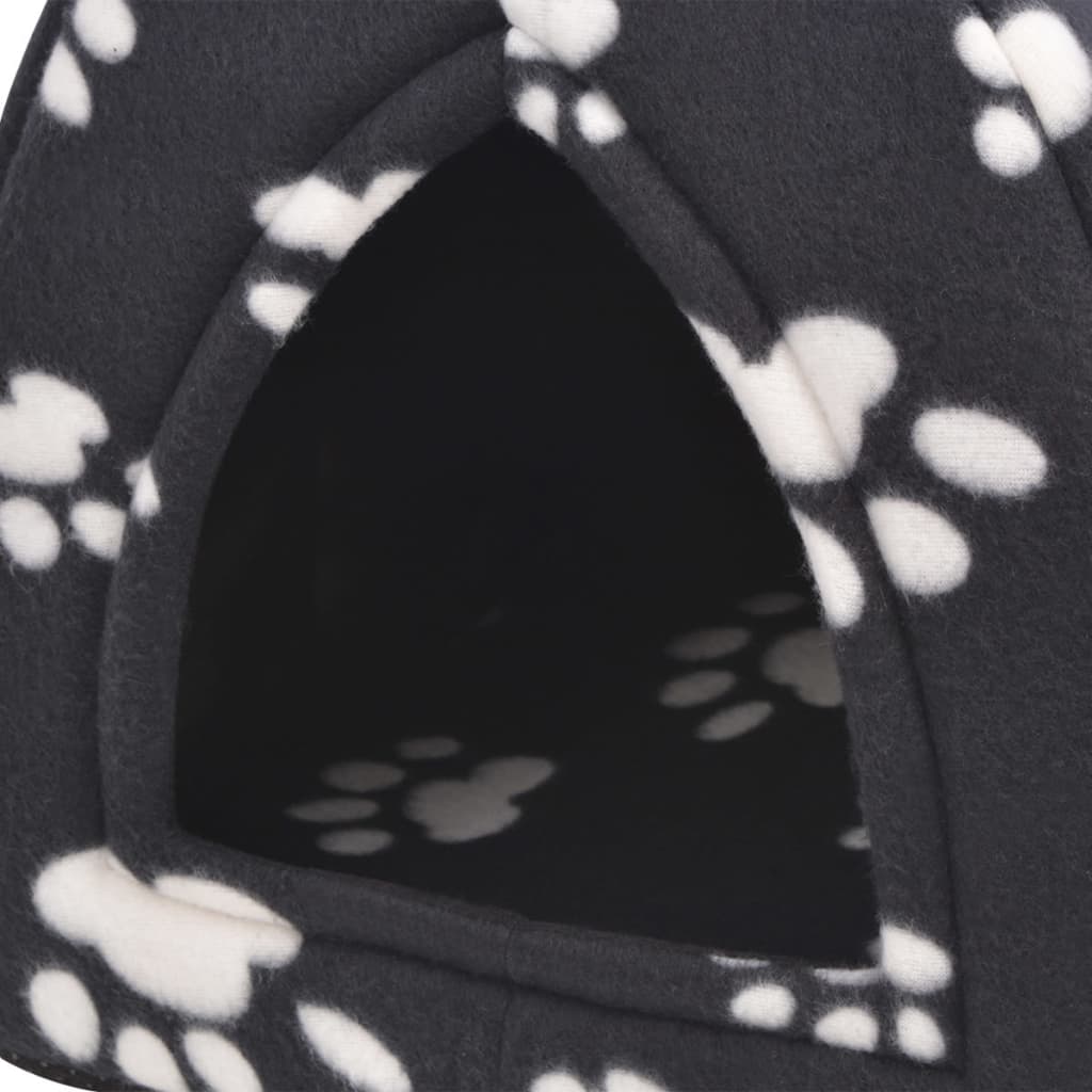 Alt View 3. Boyel Living - Large Black and White Animal Print Cat Cubby with Removable Covers - Black.
